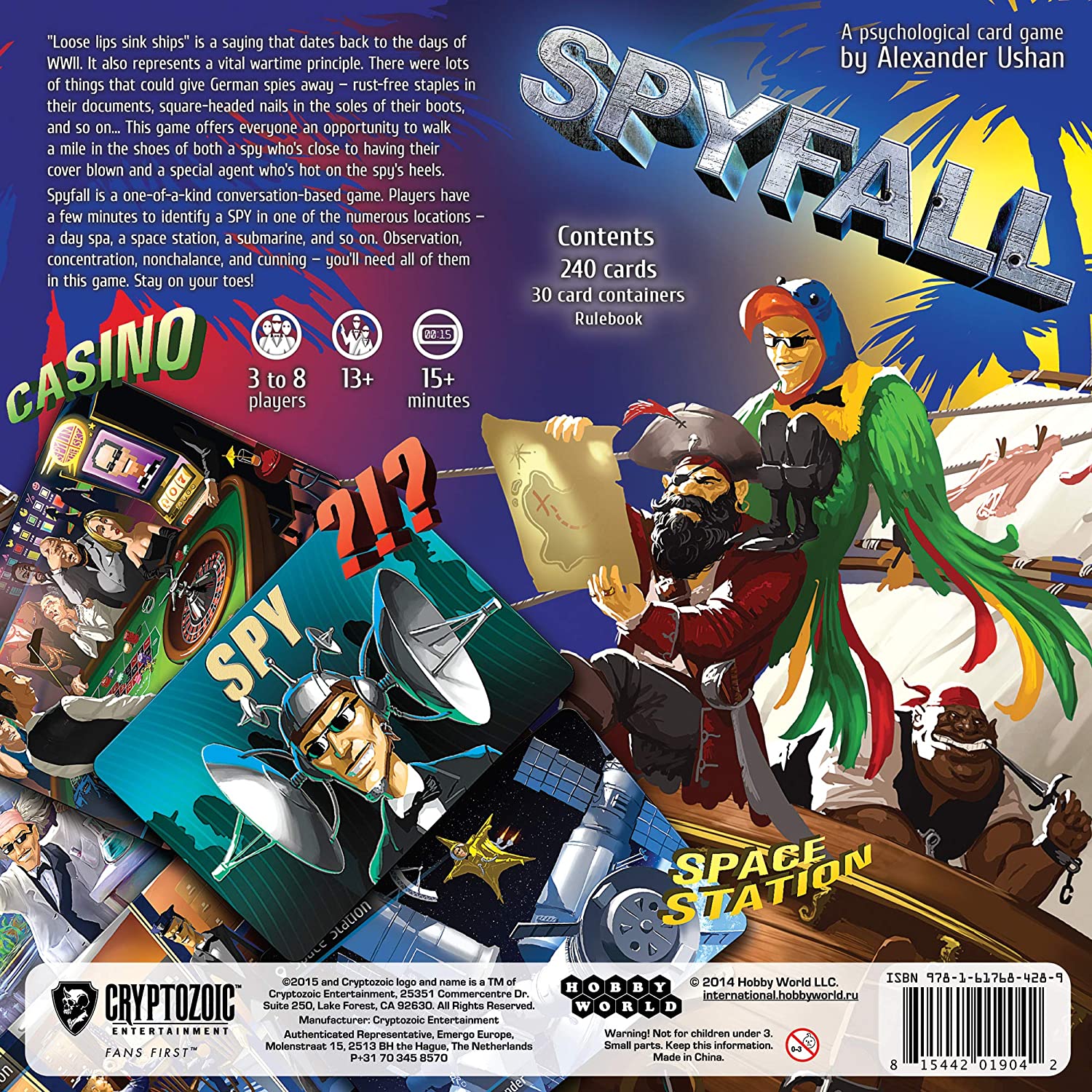 the back of the Spyfall box